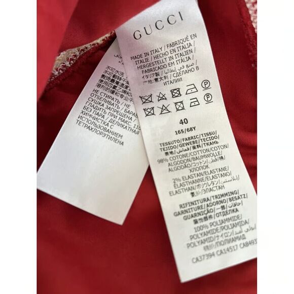 NWT. $4200 GUCCI Runway Velvet Mini Dress IT38 / US 2 red/black - Picture 13 of 16